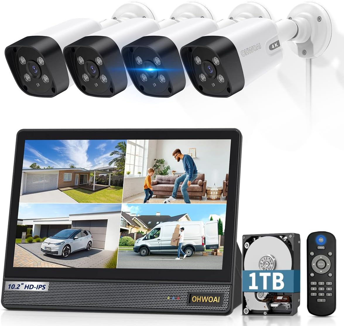 4K Outdoor Security System - 130 Wide Angle Cam