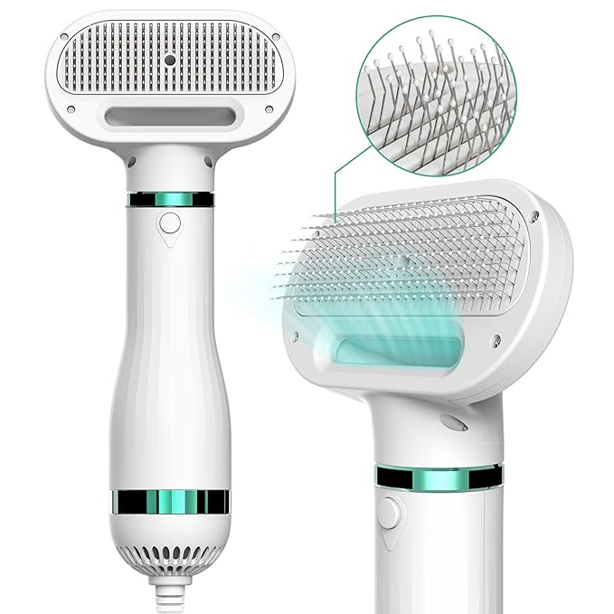 iPettie Pet Hair Dryer 2 with Slicker Brush for Grooming