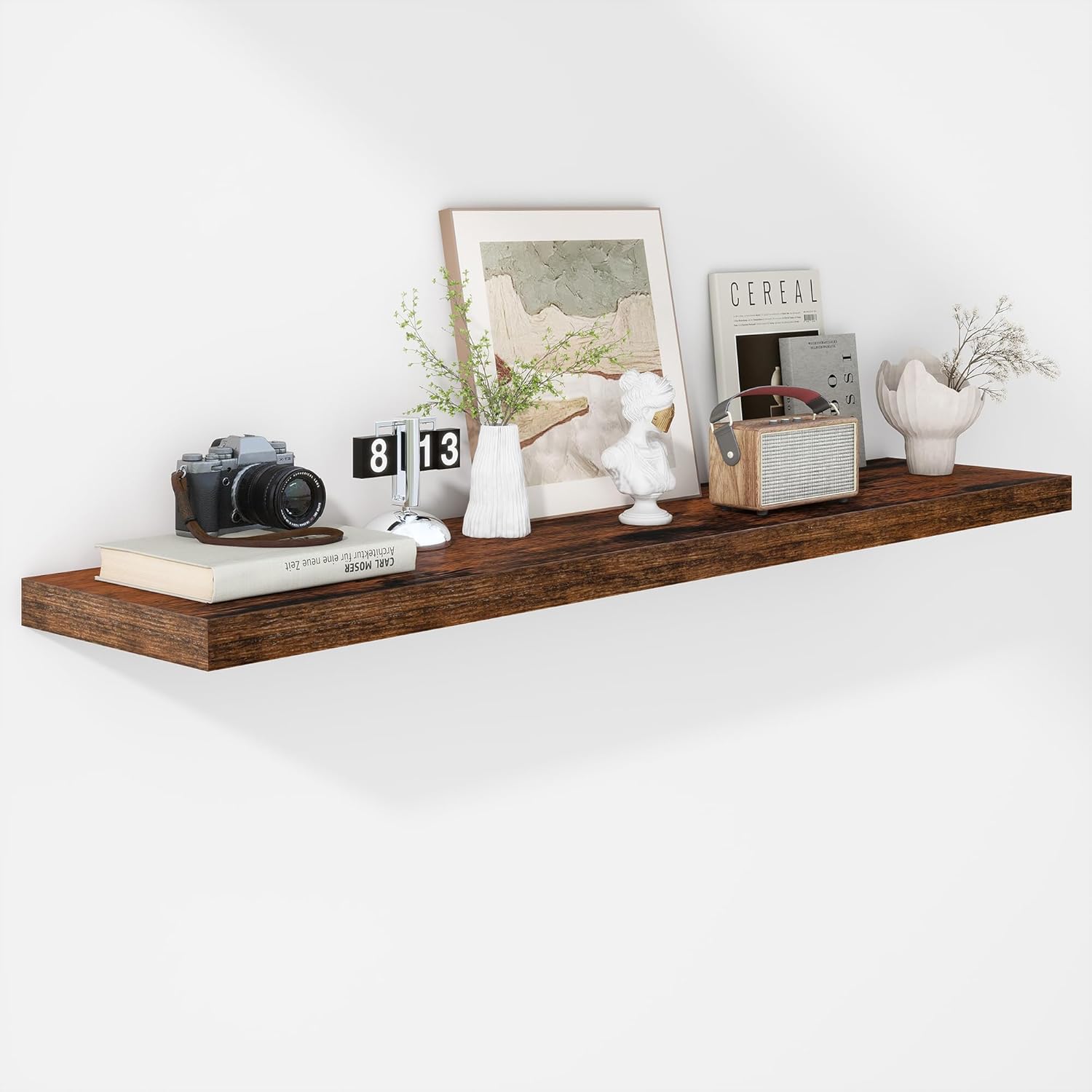 55 Inch Floating Shelves for Rustic and Modern Home Decor