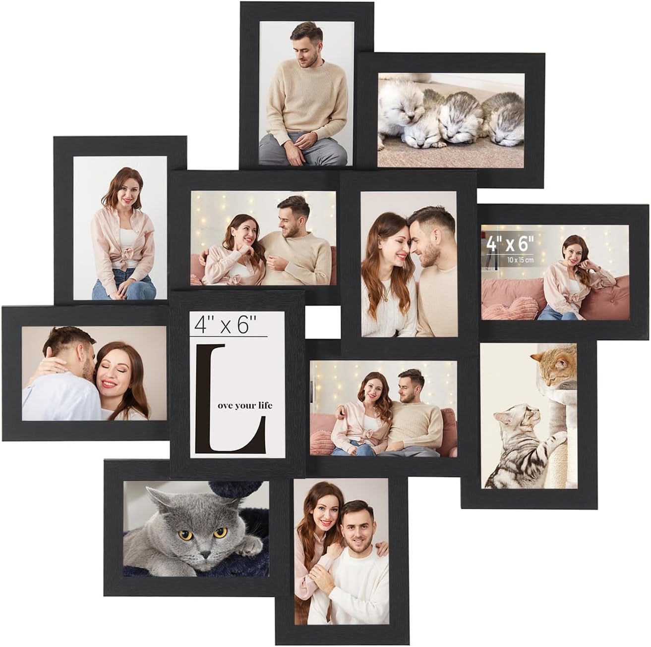 12-Pack 4x6 Collage Picture Frames for Stunning Wall Decor
