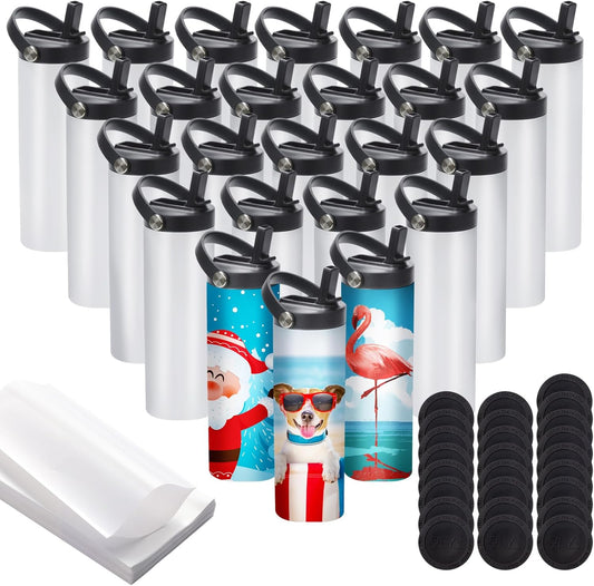25 Pack Sublimation Tumblers for Personalized Designs and Gifts