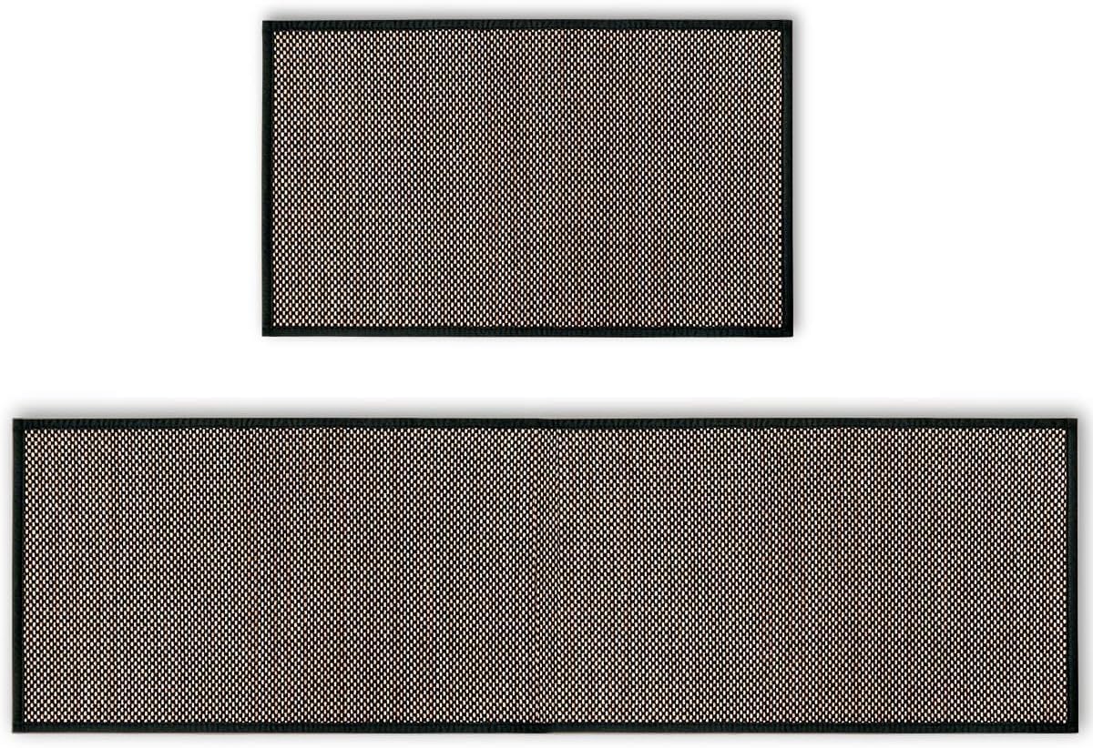 Washable Non-Skid Kitchen Rugs Set of 2 for Home Decor