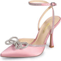 DREAM PAIRS High Heels Destiny Strappy Rhinestone Ankle Strap
