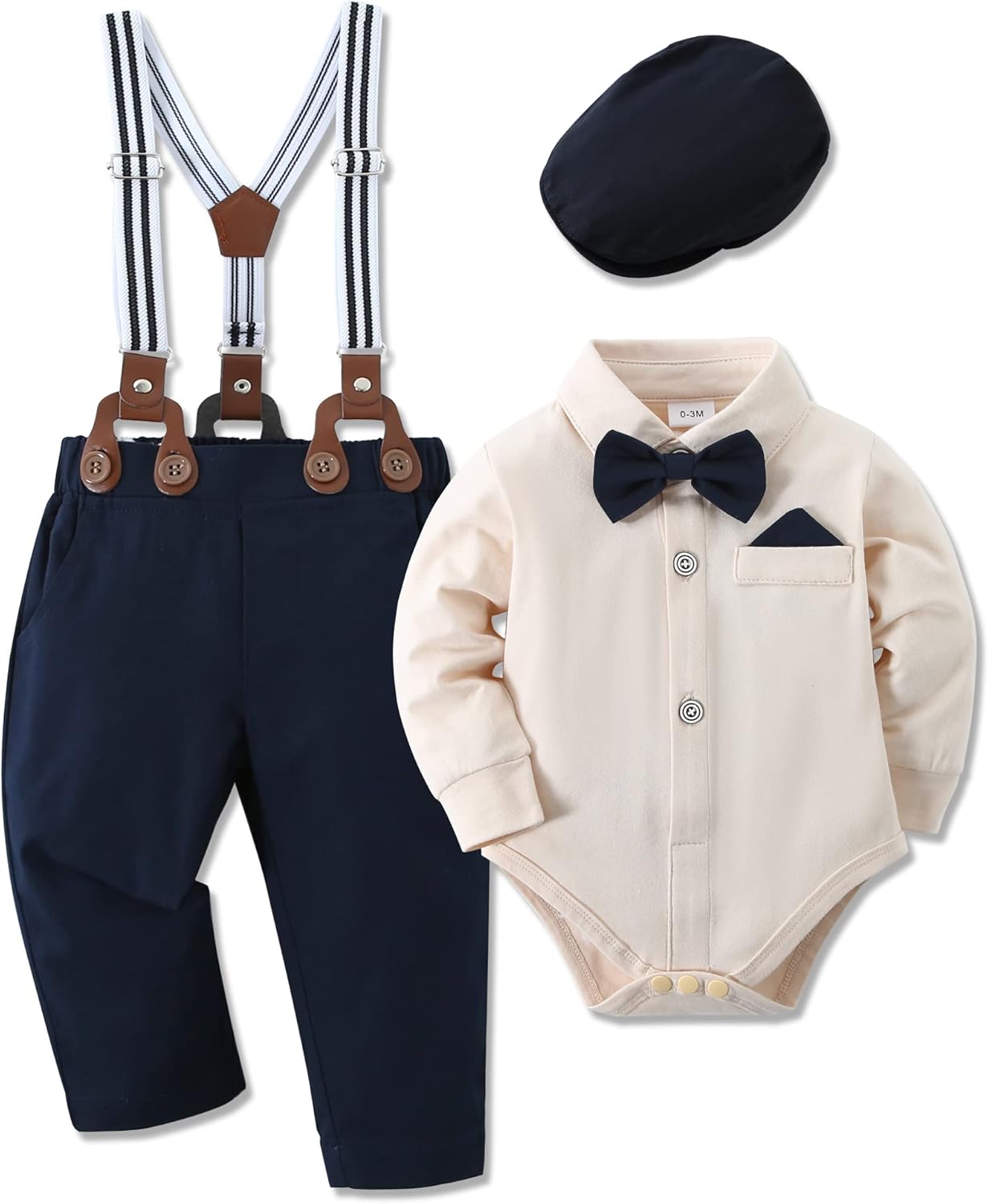 WESIDOM Baby Boy Clothes 0-18M Stylish Infant Gentleman Outfit