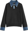 Womens Oversized Sweater Cozy Chunky Long Sleeve V Neck Style