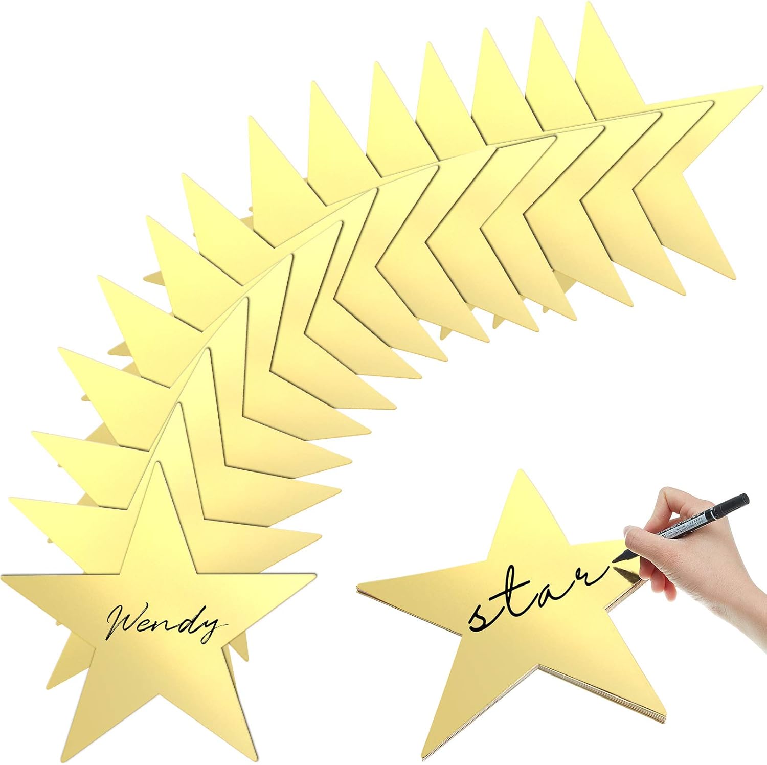 Outus 240 Pieces 11 Inch Large Gold Stars Cutouts for Parties