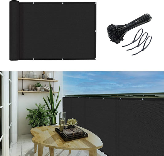 Premium 3'x10' Balcony Privacy Screen - UV Protection, Weatherproof & Heavy Duty for Ultimate Outdoor Privacy