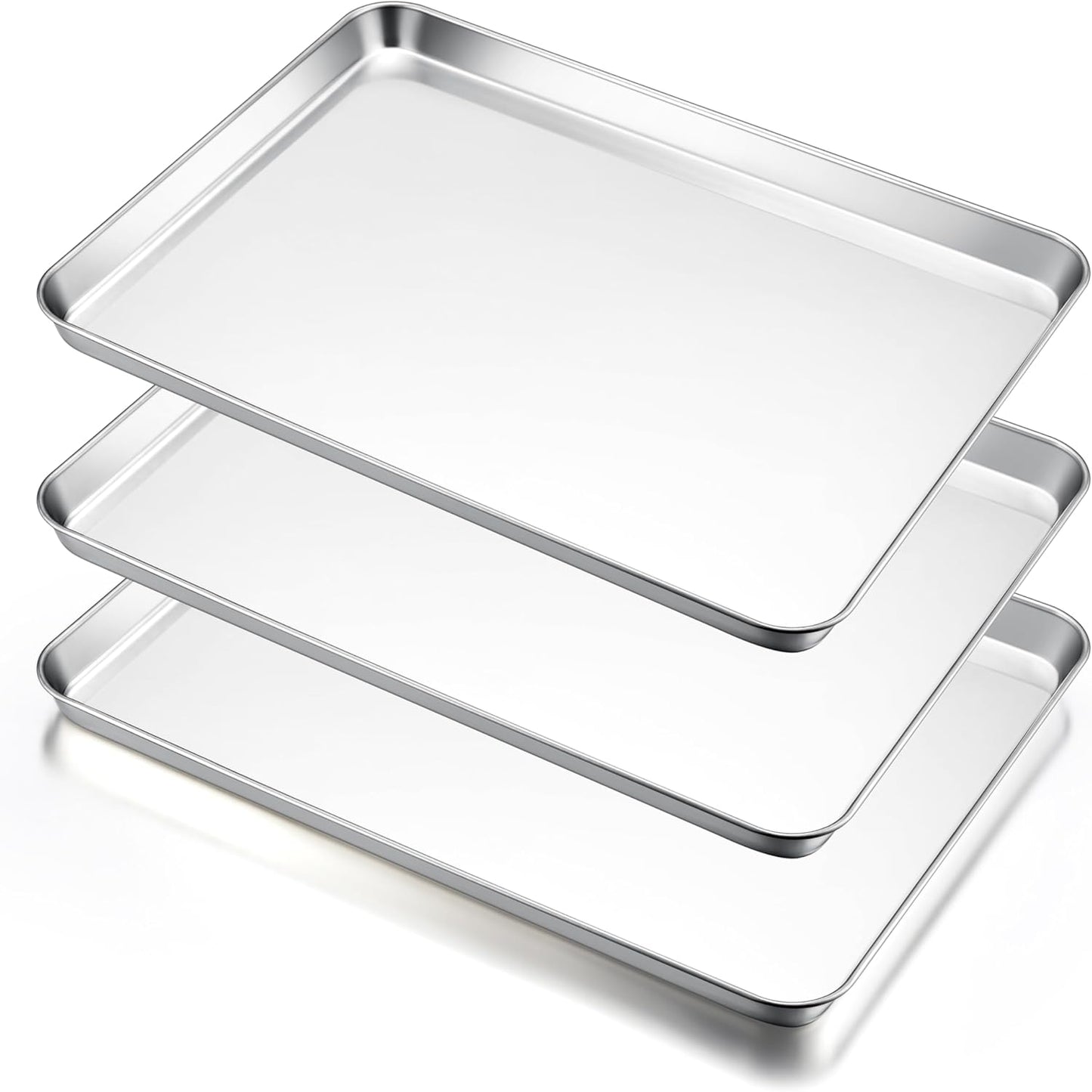 E-far Large Baking Sheets Set of 3 for Healthy Baking Needs