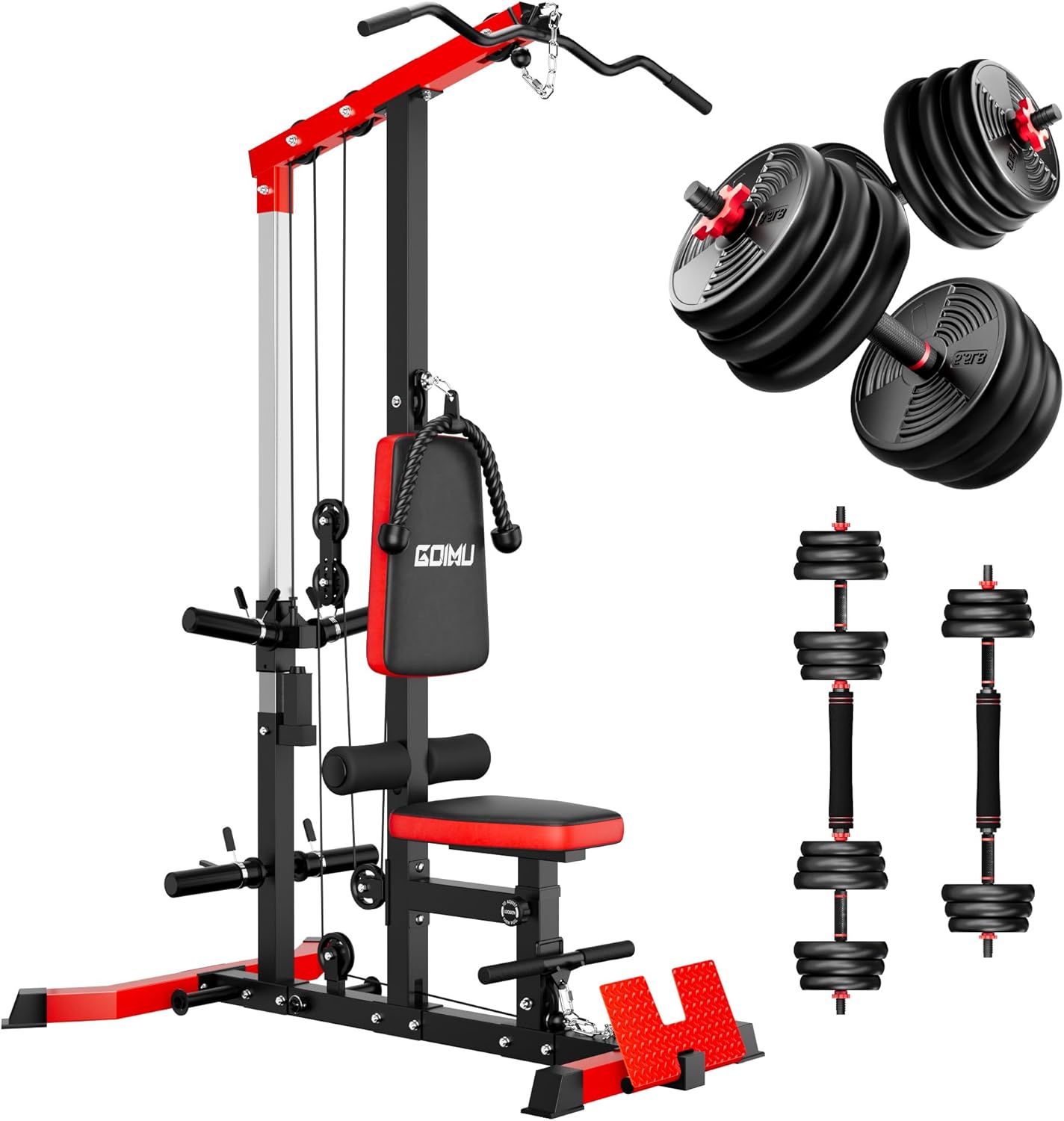 LS01 LAT Pulldown Machine for Home Gym with AB Crunch System