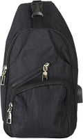 Anti-Theft Daypack Crossbody Sling Backpack - Secure, USB Ready