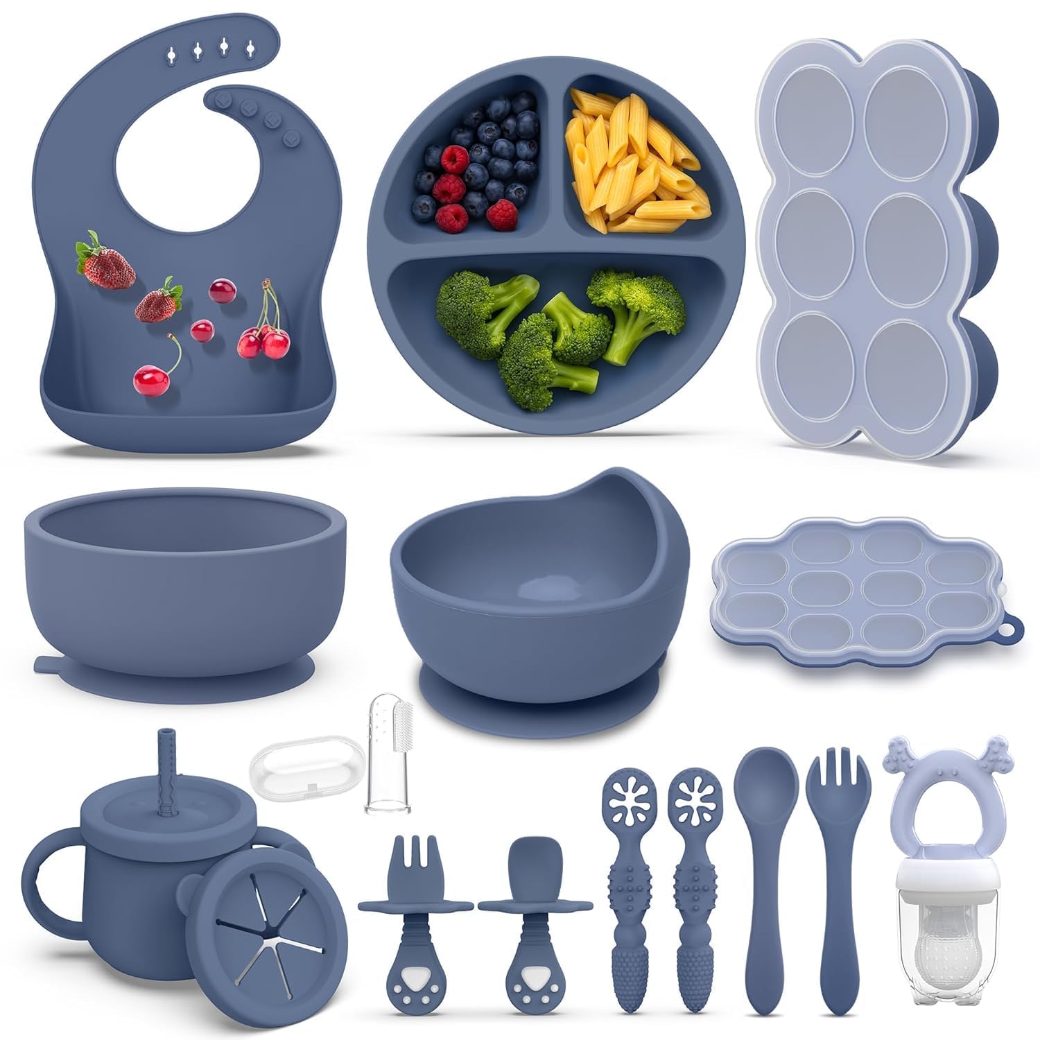 16 Pack Silicone Baby Feeding Set for Safe and Easy Meals