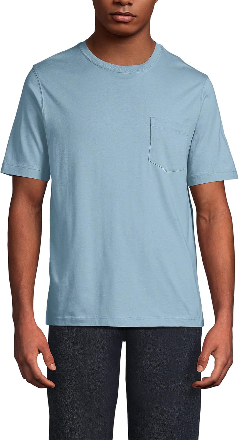 Lands' End Men's Super-T Short Sleeve T-Shirt with Pocket Review