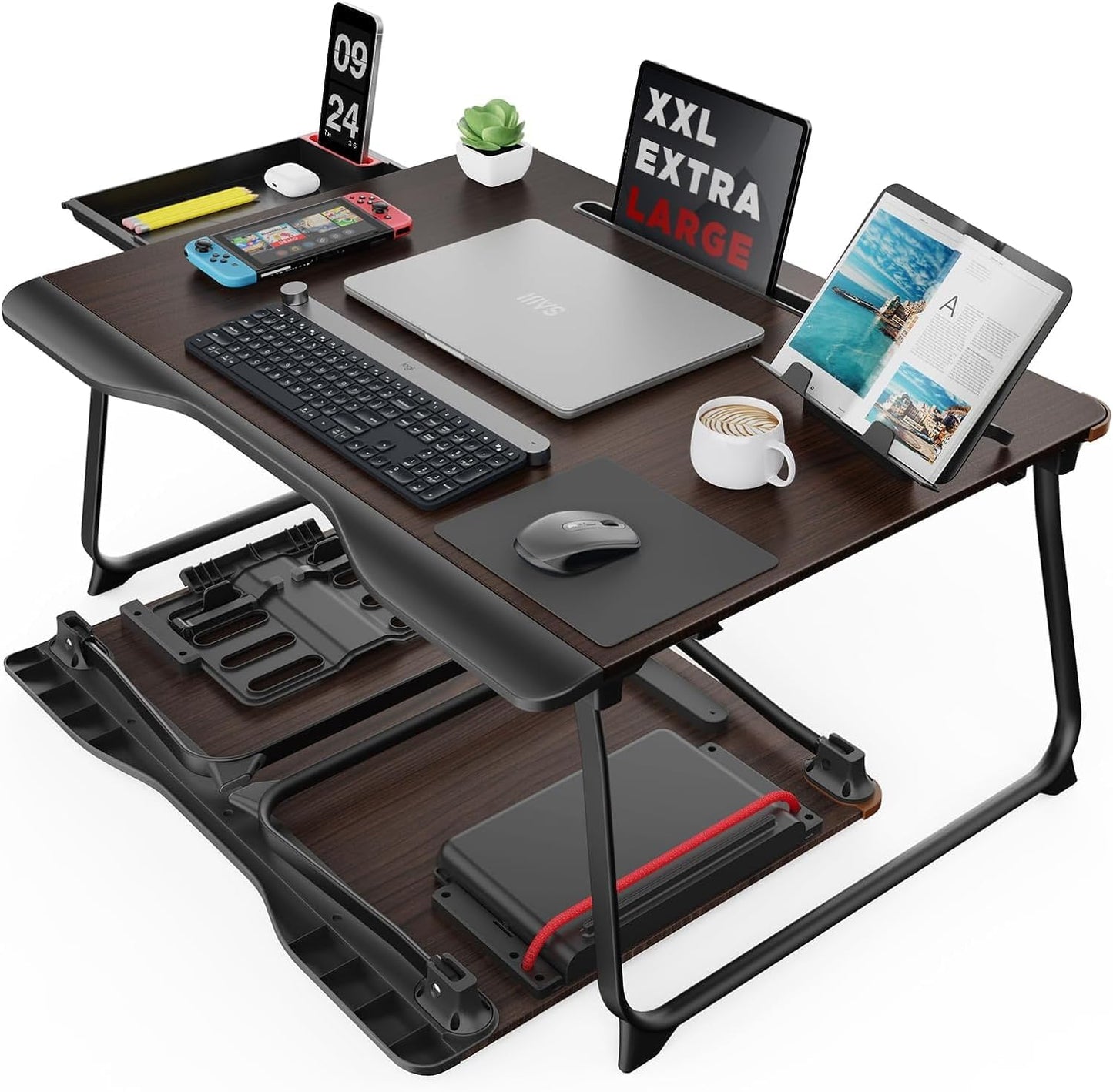 SAIJI XX-Large Laptop Desk - Ultimate Bed Convenience