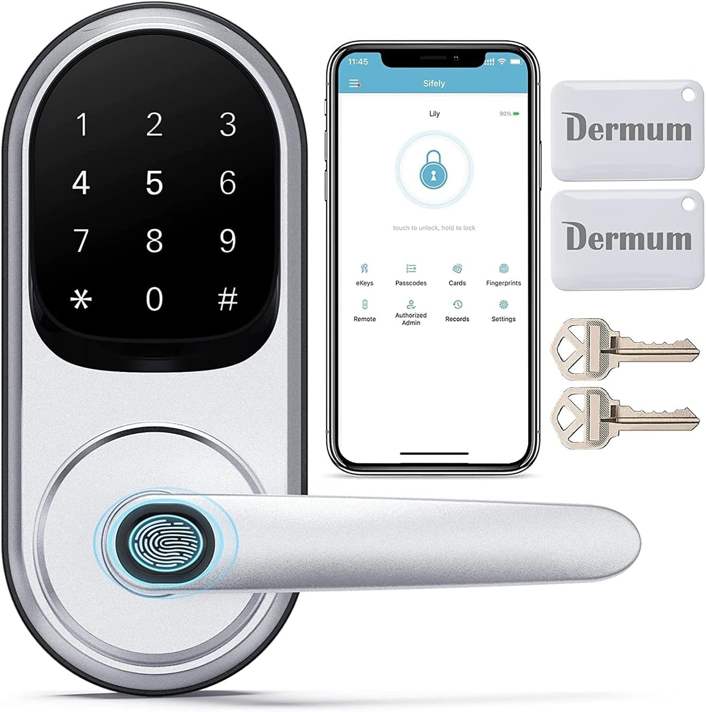 Smart Door Lock with Handle and Keypad for Easy Access
