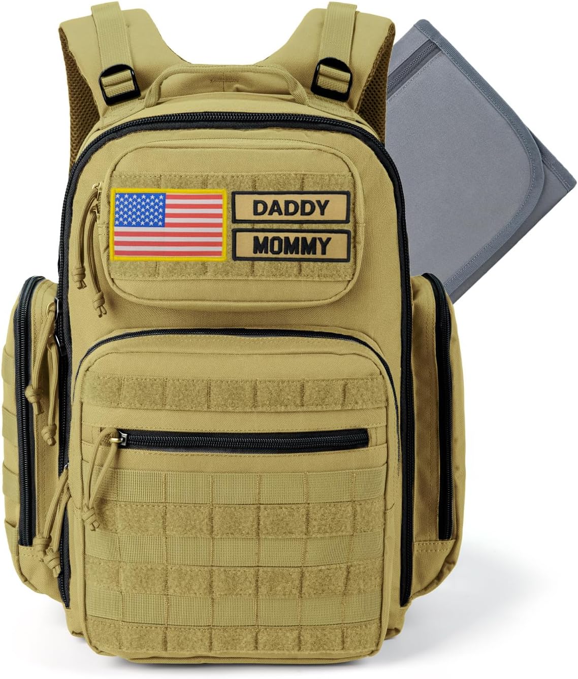 MIRACOL Baby Diaper Bag - Military Style Backpack for Dads