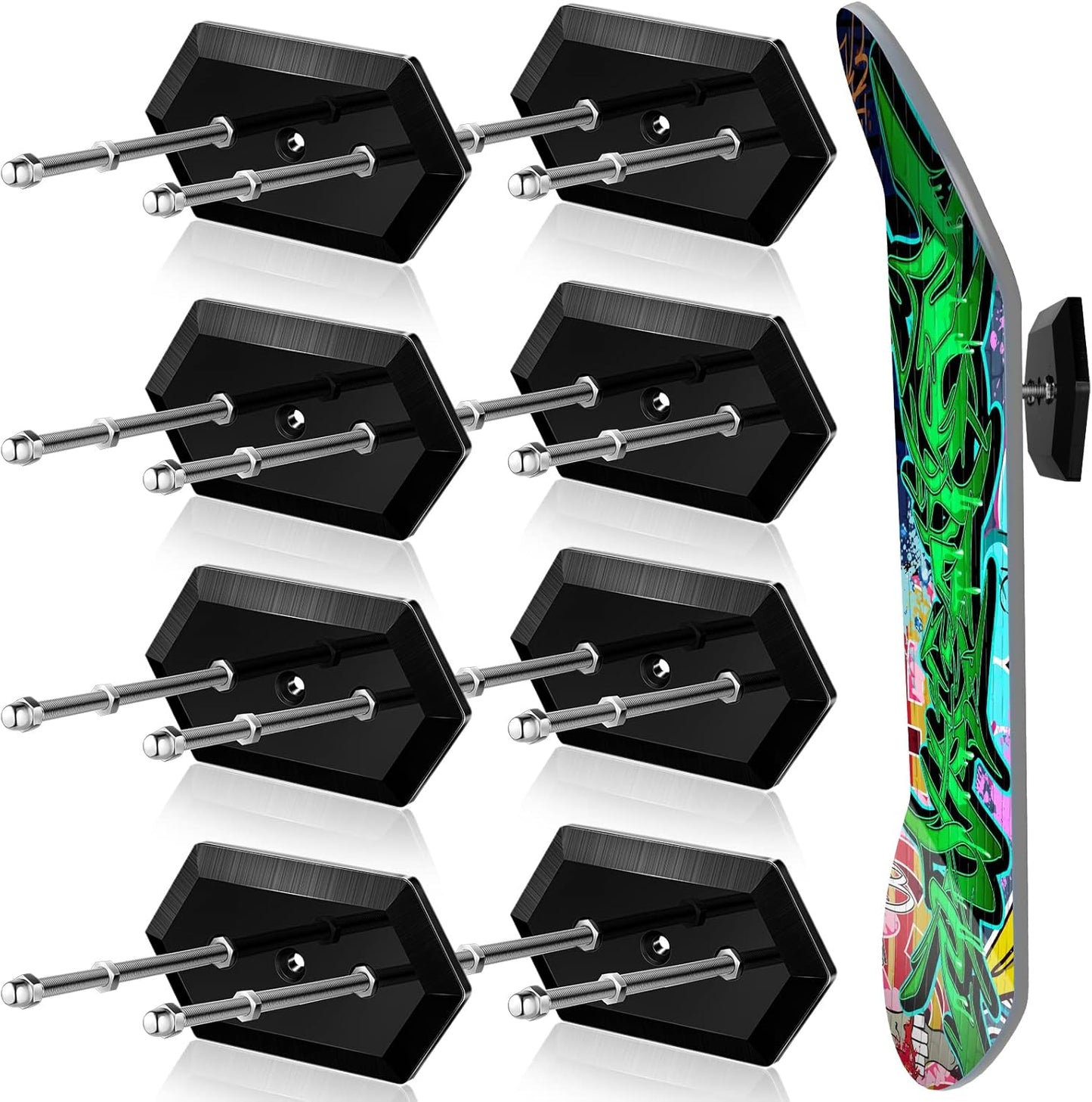 Spiareal Skateboard Wall Mount Set: Display with Style