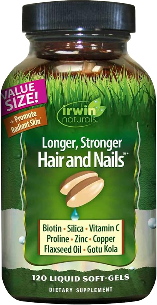 Irwin Naturals Longer Stronger Hair and Nails for Vibrant Shine