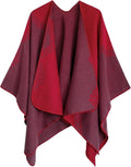 Urban CoCo Women's Color Block Shawl Wrap for Cozy Winter Style