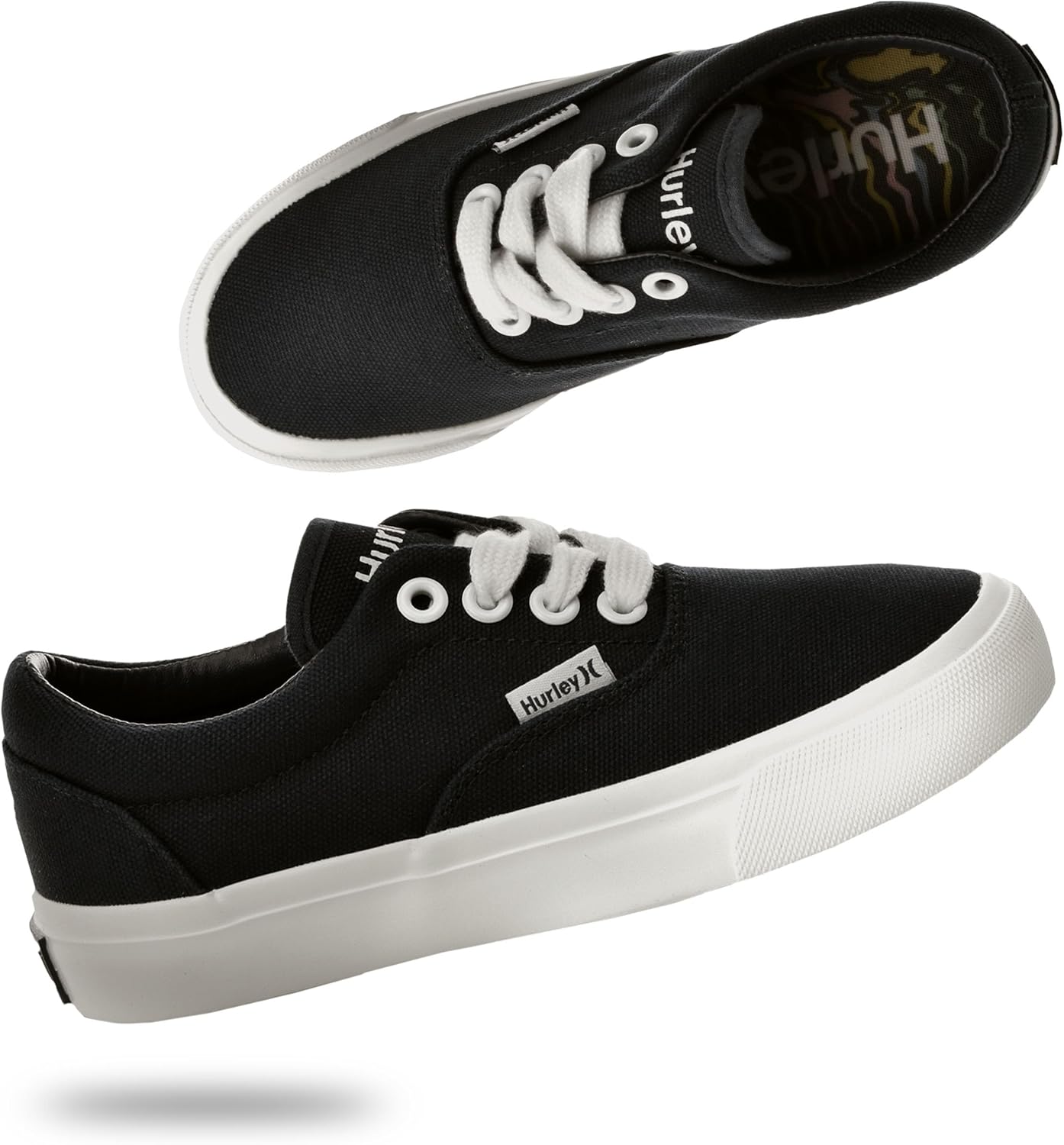 Hurley Marley Kids Lace Up Canvas Sneakers for Active Kids