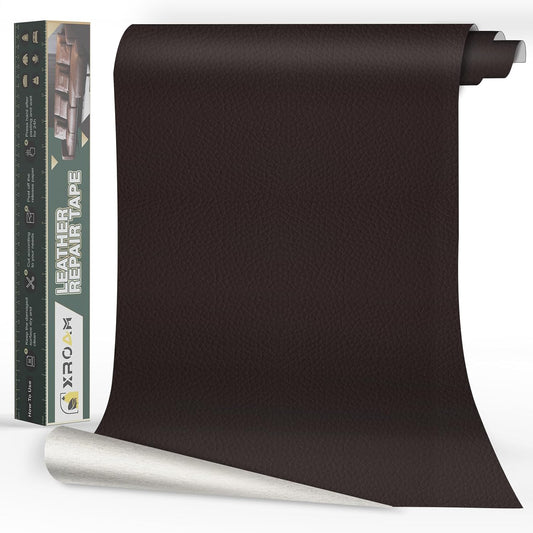 Leather Repair Tape for Furniture, Self Adhesive Dark Brown Patches