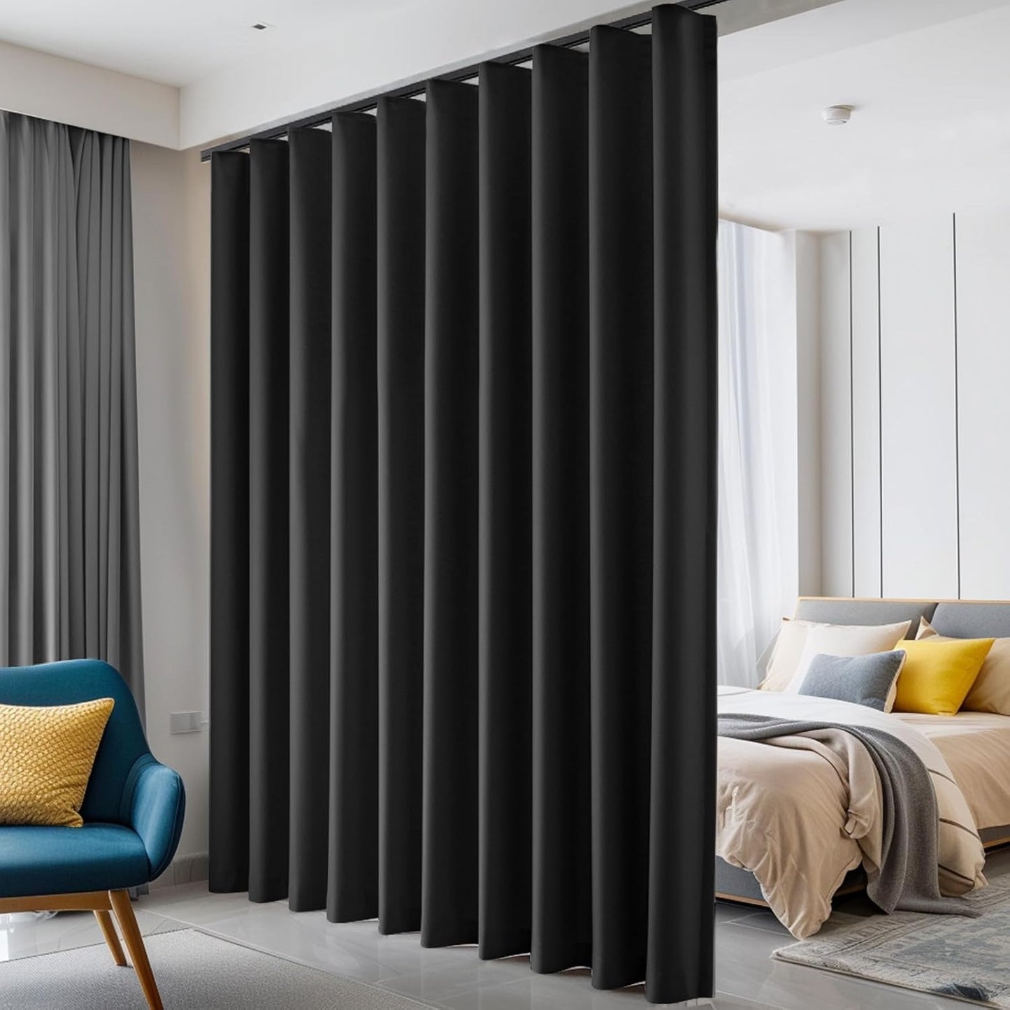 Room Divider Curtains Blackout Ceiling Track for Space Division