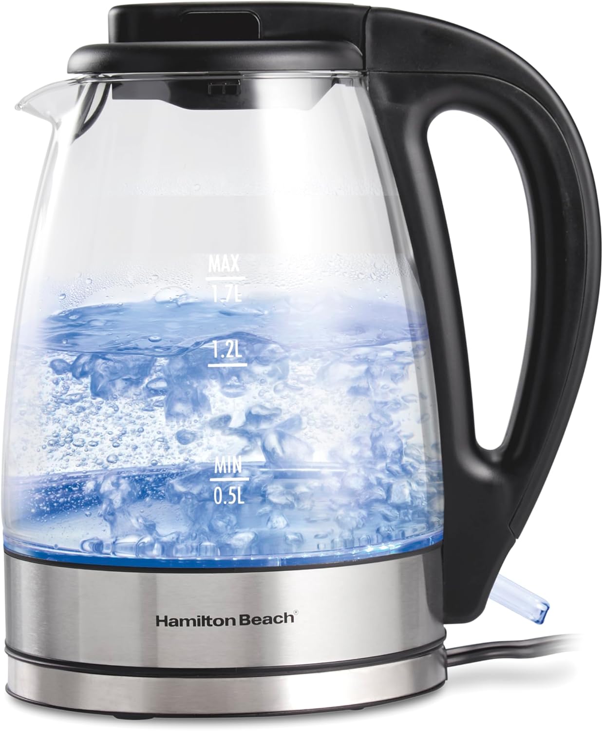Hamilton Beach Glass Electric Kettle: Fast Boiling & Safe