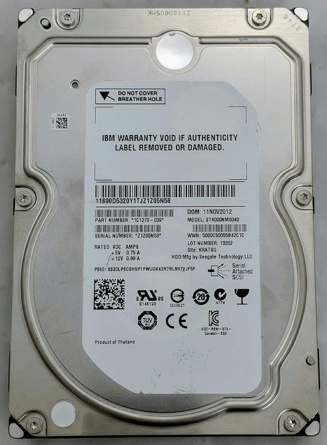 Seagate Constellation ES 4TB Internal Hard Drive for Enterprise Use