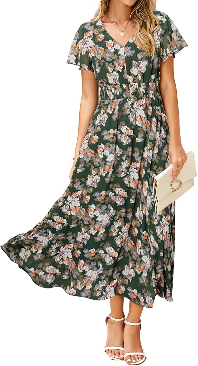 Simplee Womens Floral Maxi Dress for Summer Weddings and More
