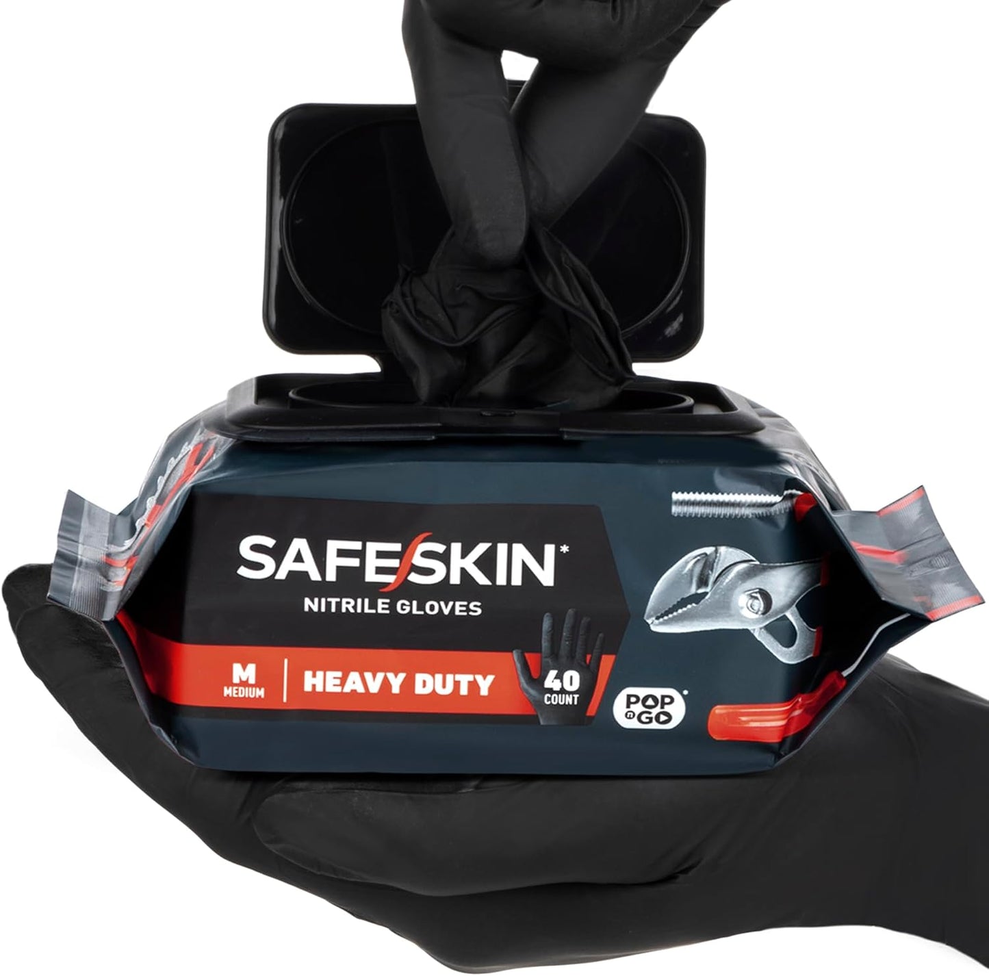 SAFESKIN Heavy Duty Nitrile Disposable Gloves for All Tasks