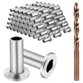 100 Pack Stainless Steel Protector Sleeves for 1/8ft 5/32ft or 3/16ft
