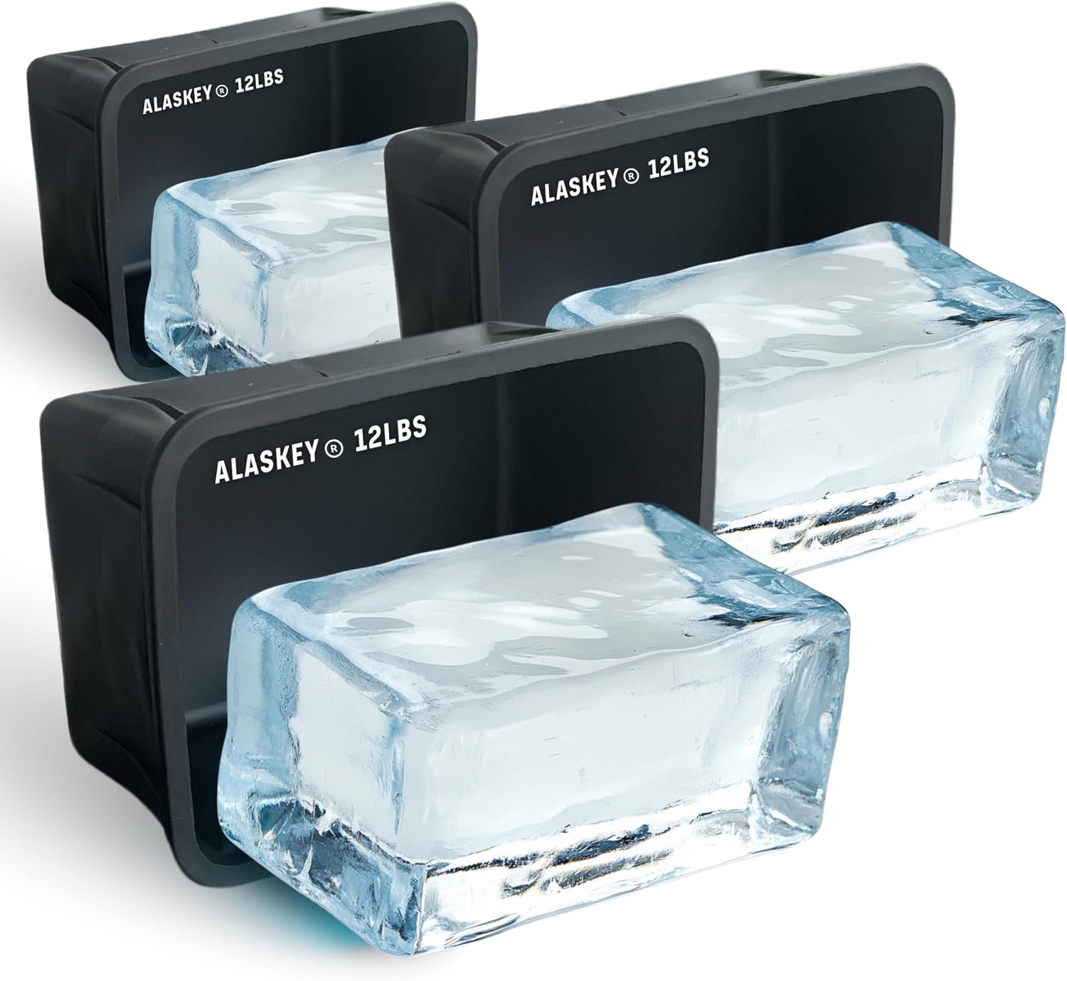 Giant Ice Block Mold 3-Pack for Crafting Professional Ice Bricks