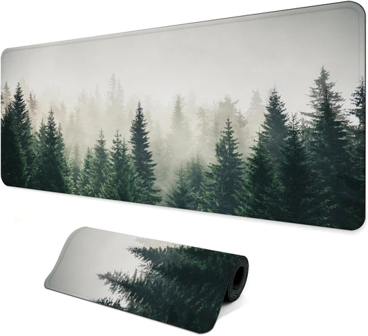 XL Anime Mousepad with Anti-Slip Base - Forest Tree Design