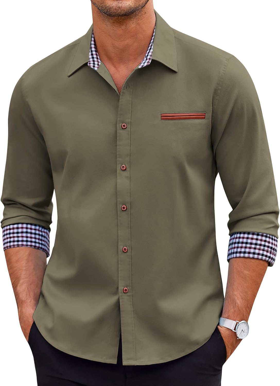 COOFANDY Men's Long Sleeve Casual Button Down Shirts for Style