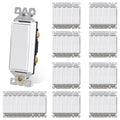 AIDA Single Pole Rocker Decora Light Switch - Sleek 15A Replacement