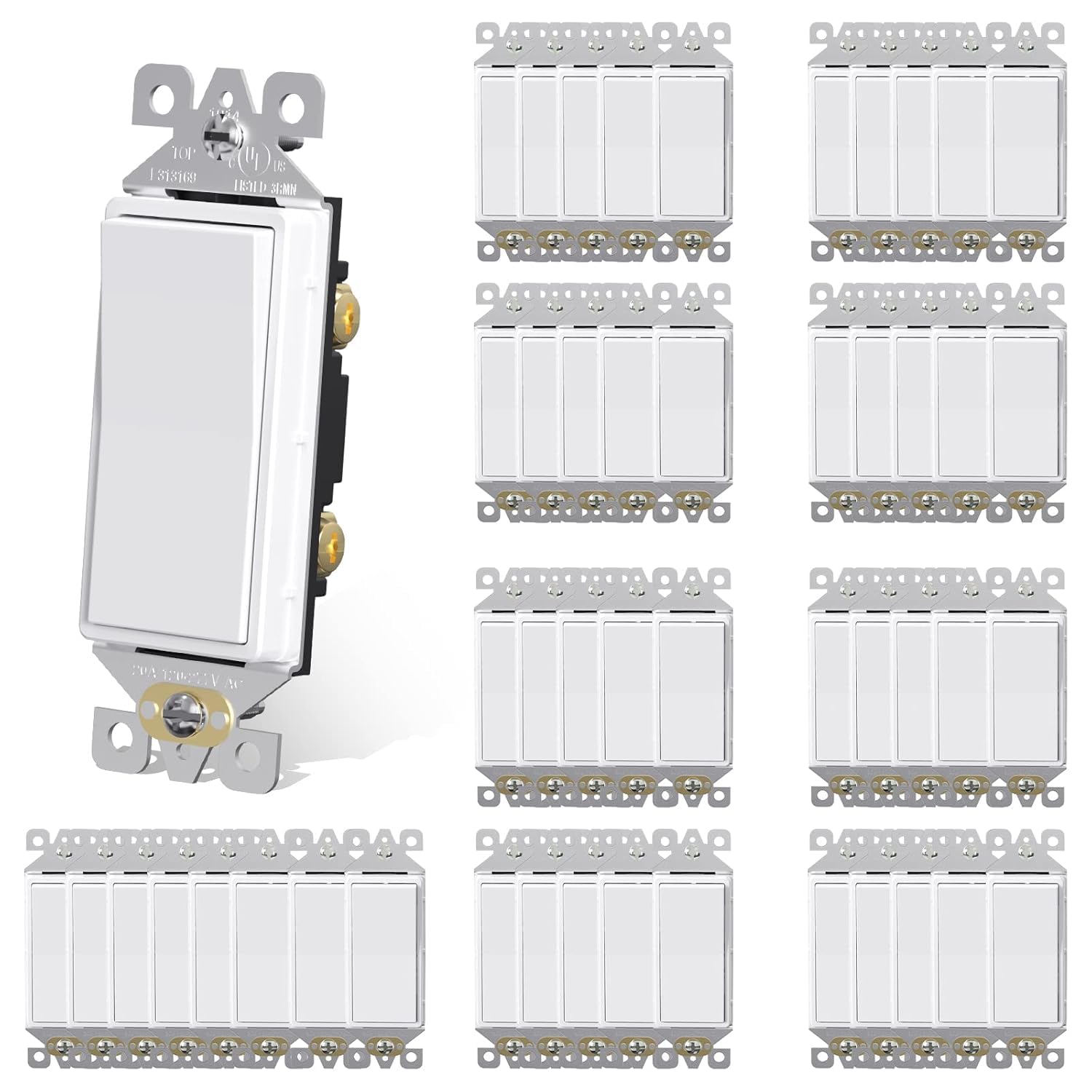 AIDA Single Pole Rocker Decora Light Switch for Modern Homes