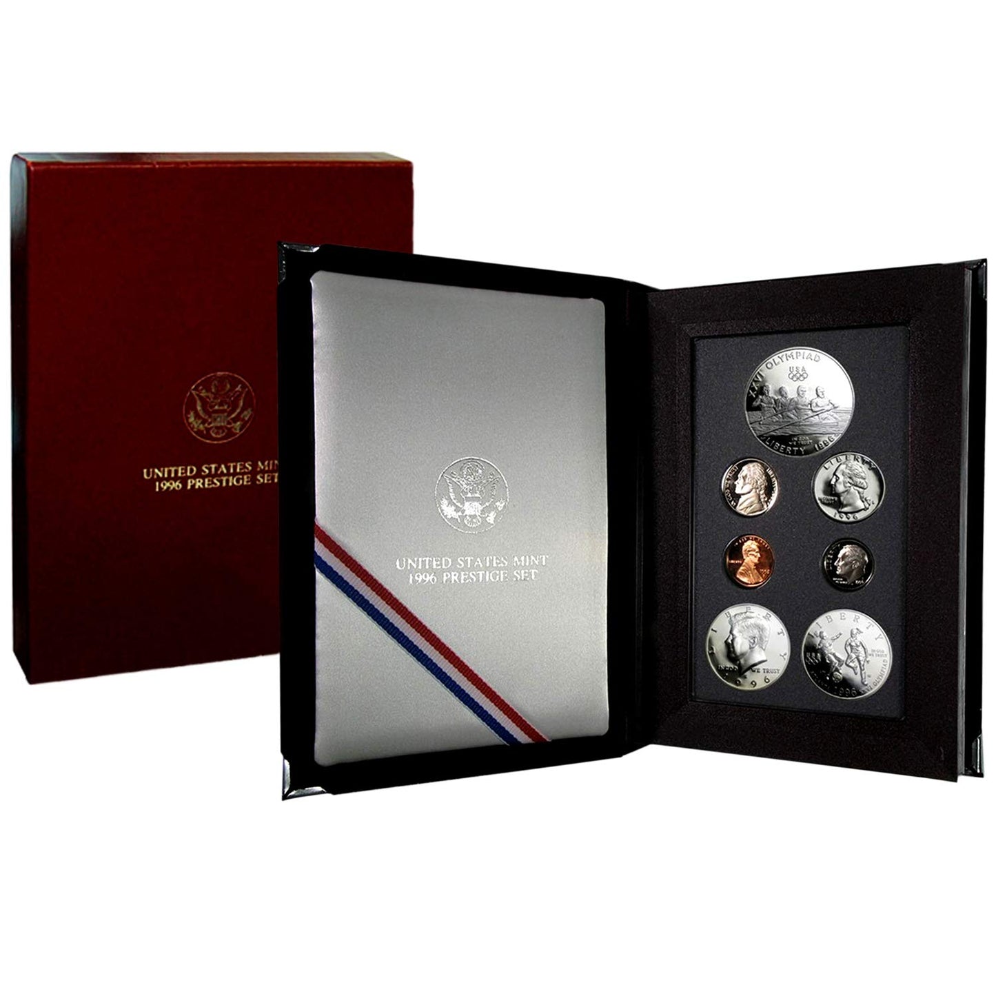 USA 1996 Mint Prestige Proof Set with 7 Coins in Case