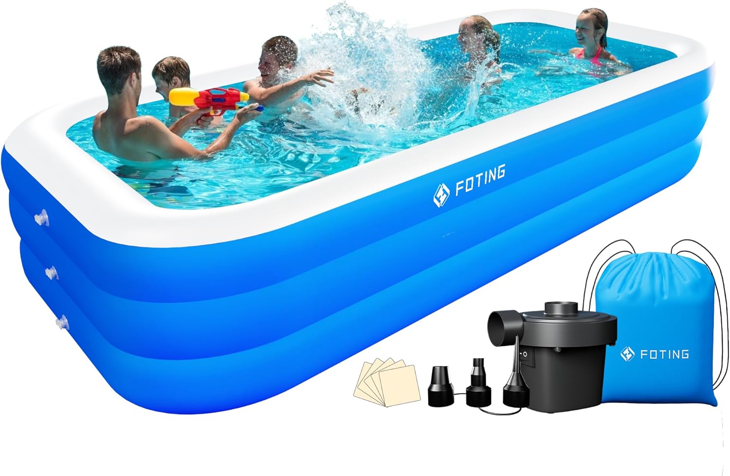 FOTING Inflatable Pool for Adults and Kids - Family Fun