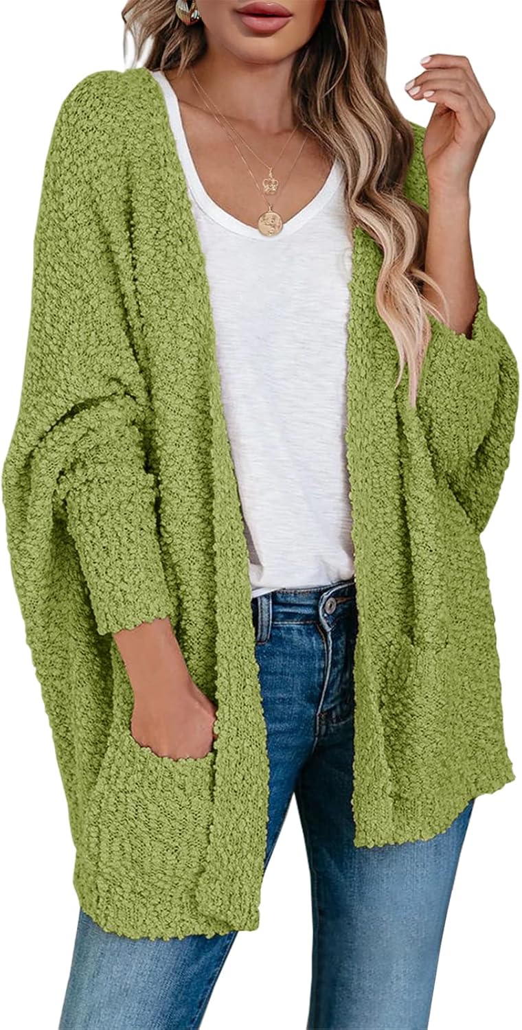 Saodimallsu Women's Chunky Popcorn Cardigan for Cozy Style