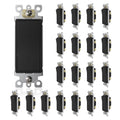Matte Black Single Pole Decorator Wall Light Switch - Durable