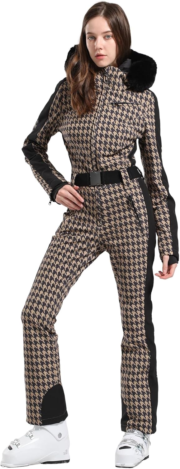 IMPHUT Women's Insulated Ski Jumpsuit: Slim & Waterproof