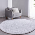 White Round Rug Ultra-Soft Plush 7x7 Circle Area Rug - Cozy Cloud Feel