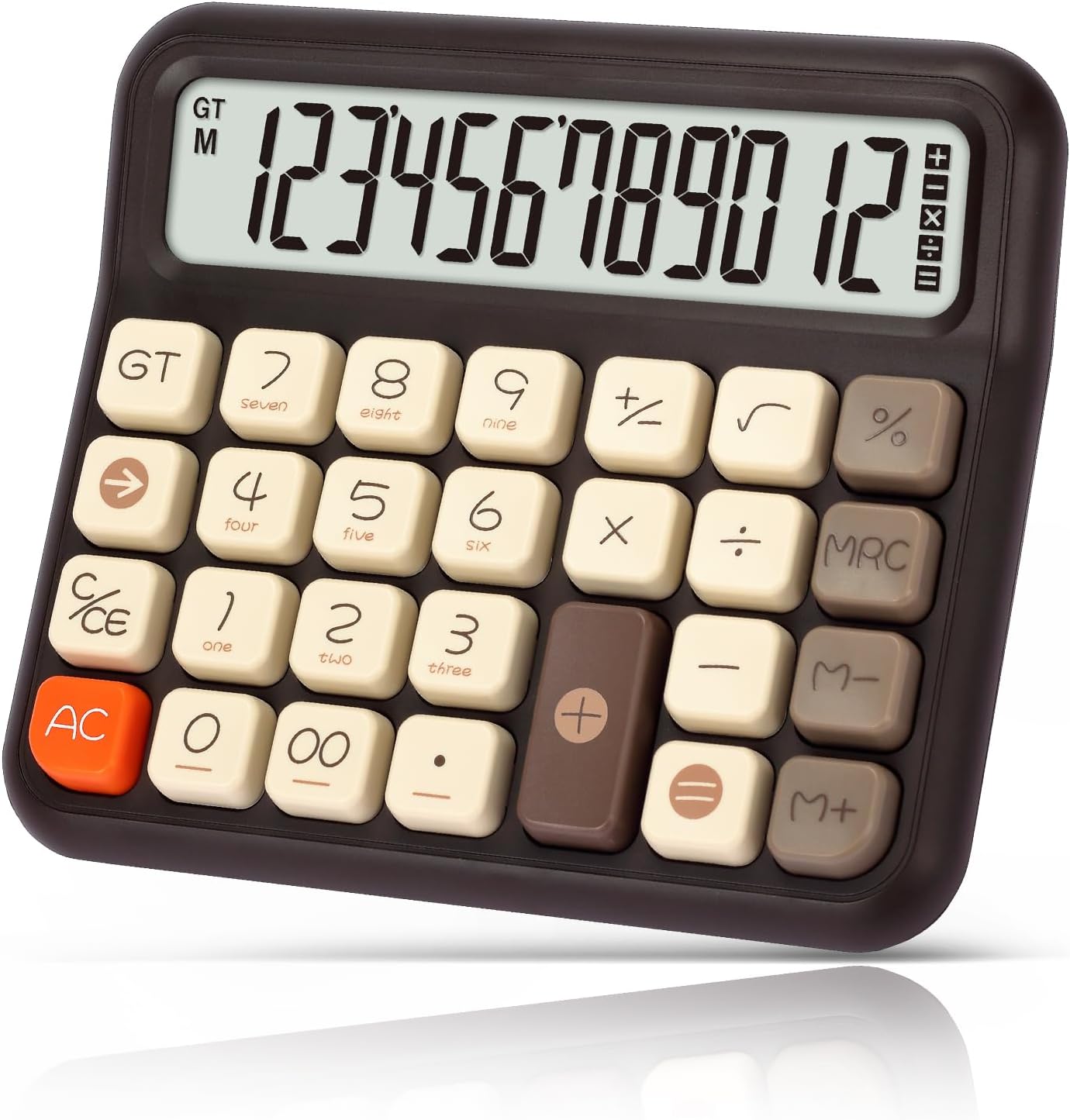 Retro Desk Calculator - Large Display & Buttons