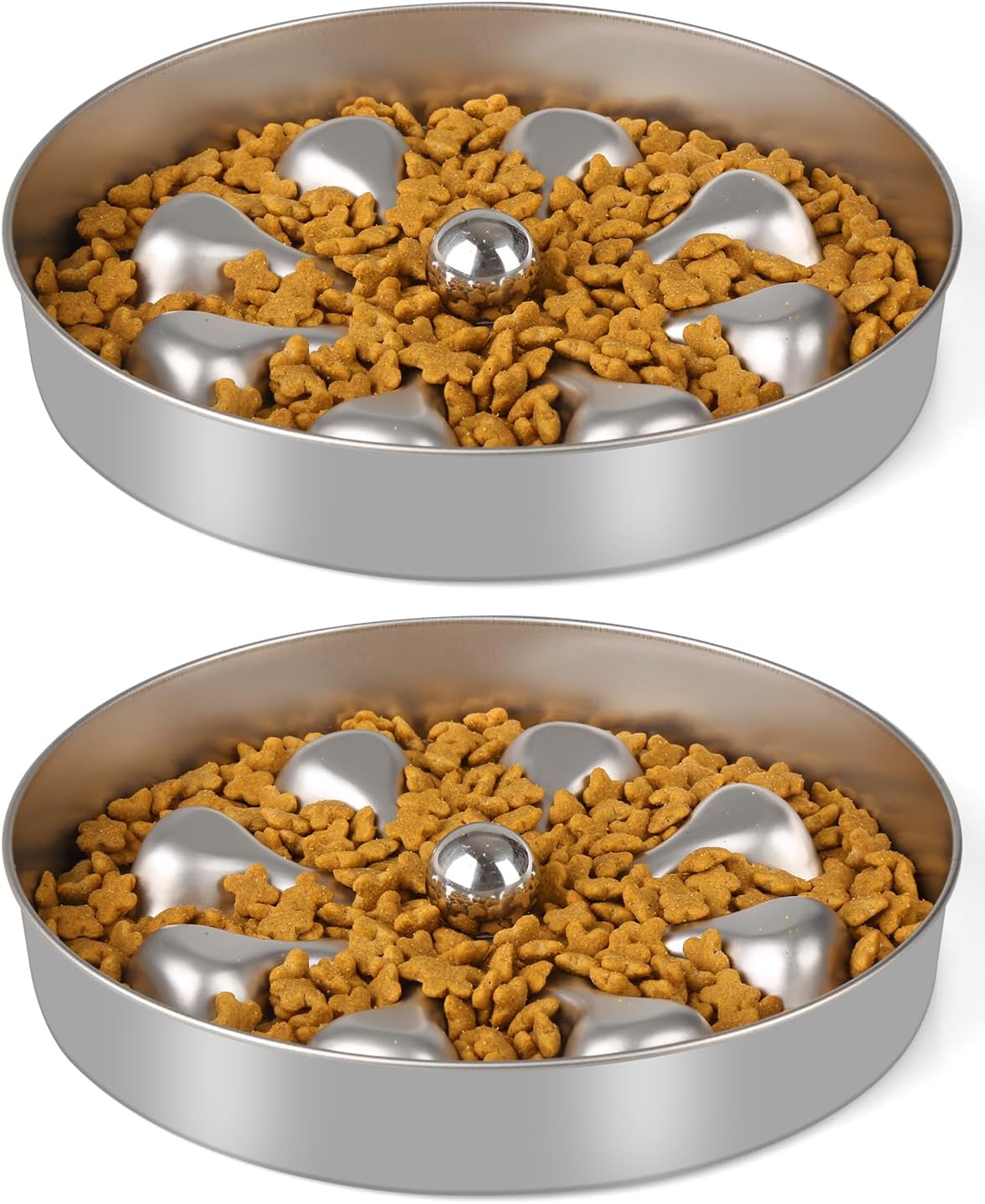 2-Pack Slow Feeder Dog Bowls for Enhanced Dining Experience