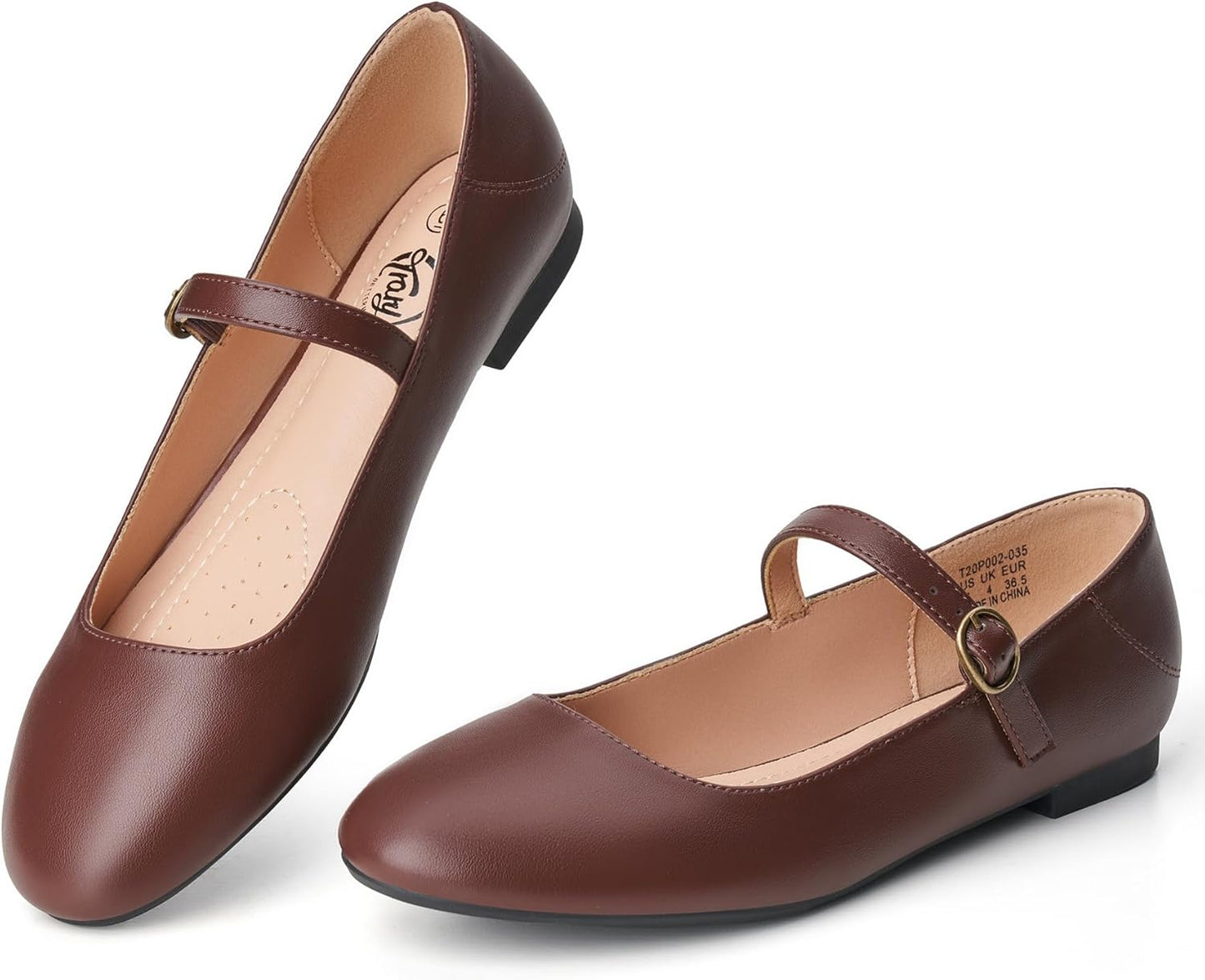 Trary Mary Jane Ballet Flats for Women - Comfortable & Stylish