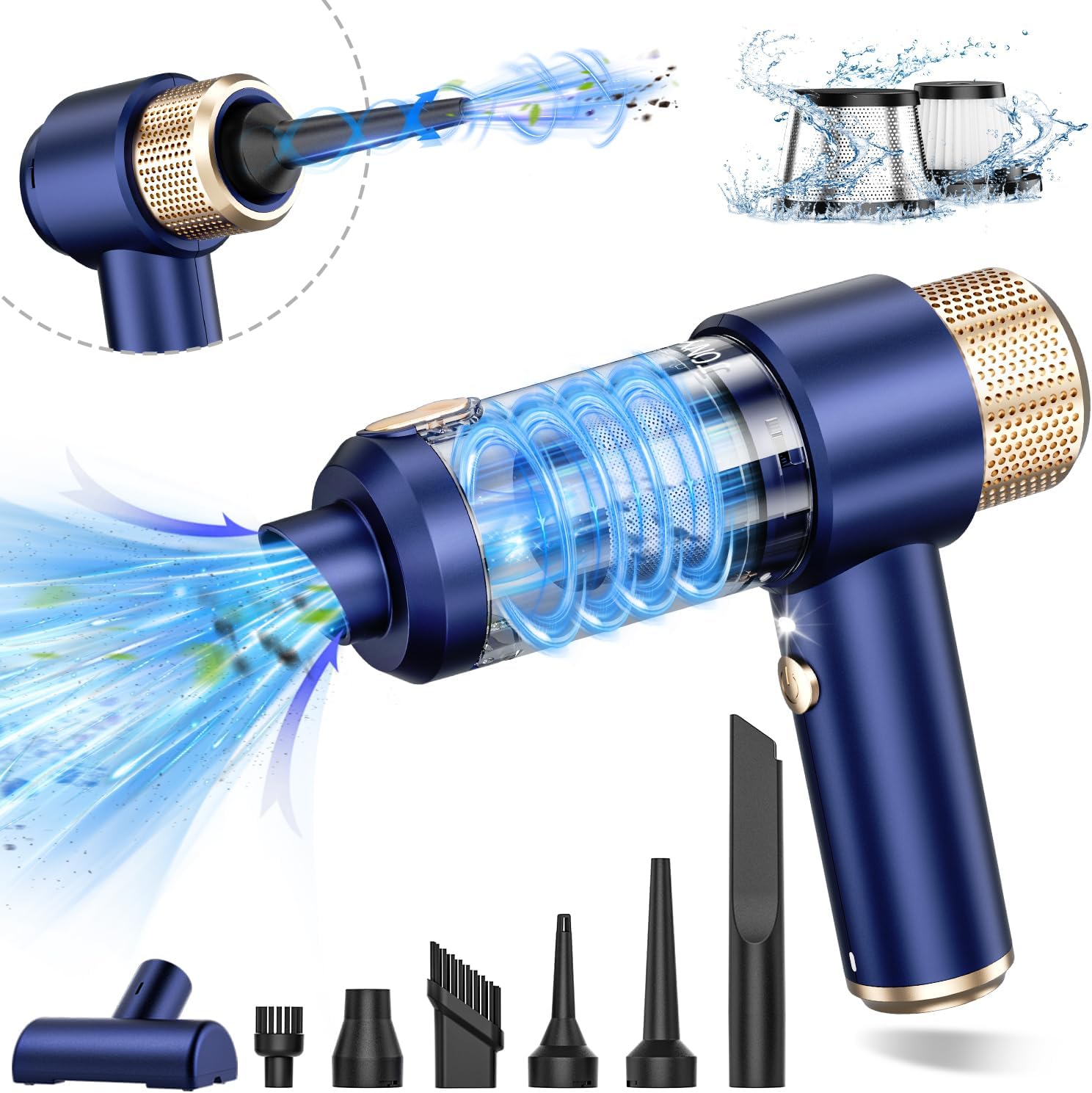 Handheld Car Vacuum Cleaner with 16000PA Suction Power