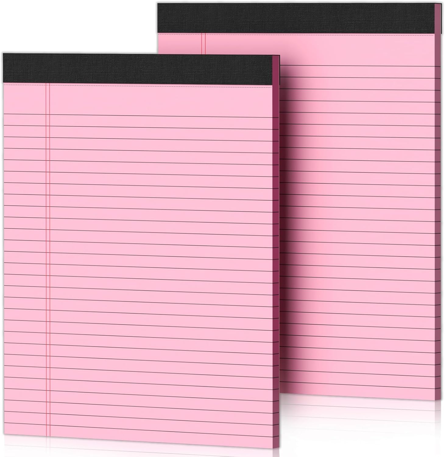 Nichela 8.5x11 Pink Legal Pads - Wide Ruled, Micro-Perforated - 2 Pcs