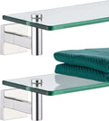 KOKOSIRI Bathroom Shelf 12-in Polished Stainless Steel - Floating