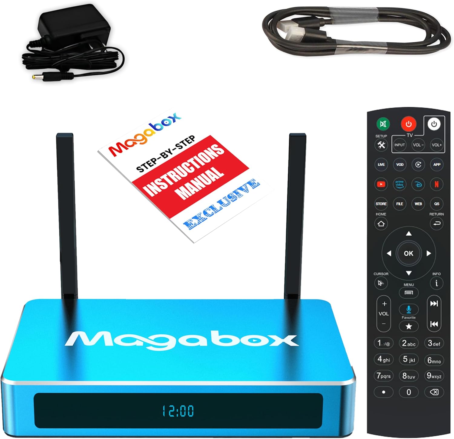 2025 M A X M G 4 TV Box Bundle - Voice Control, Android 12