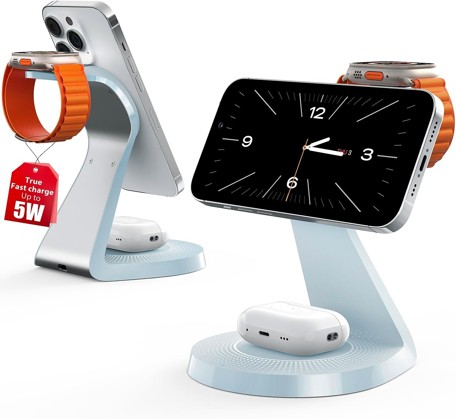 3 in 1 Charging Station for Apple Devices - Fast Wireless Charger