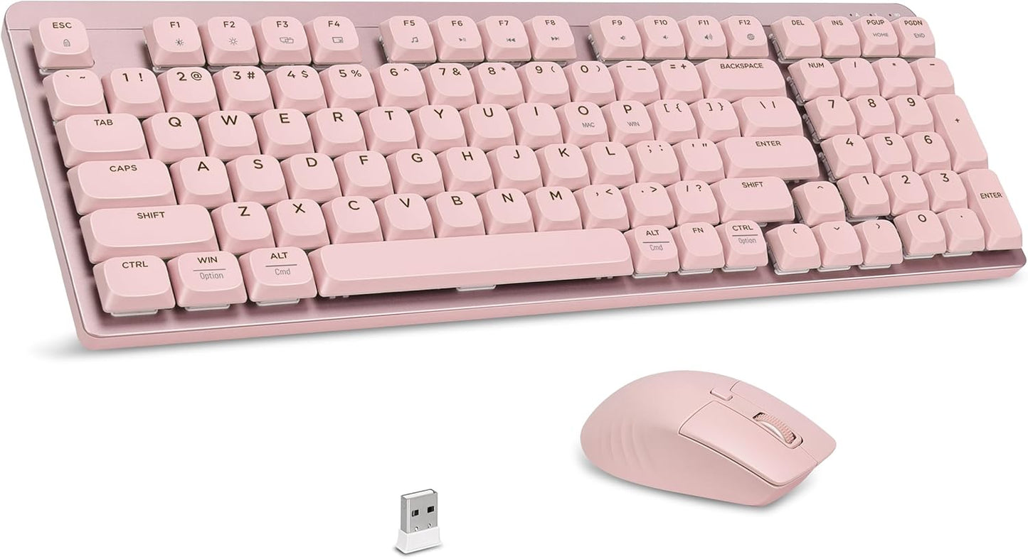 LeadsaiL FA98 Wireless Mechanical Keyboard - Low-Profile Red Switch